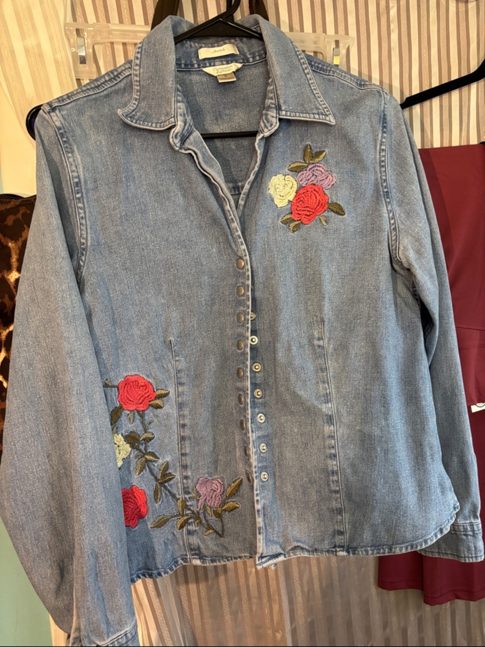 Christopher &Banks Denim button down shirt